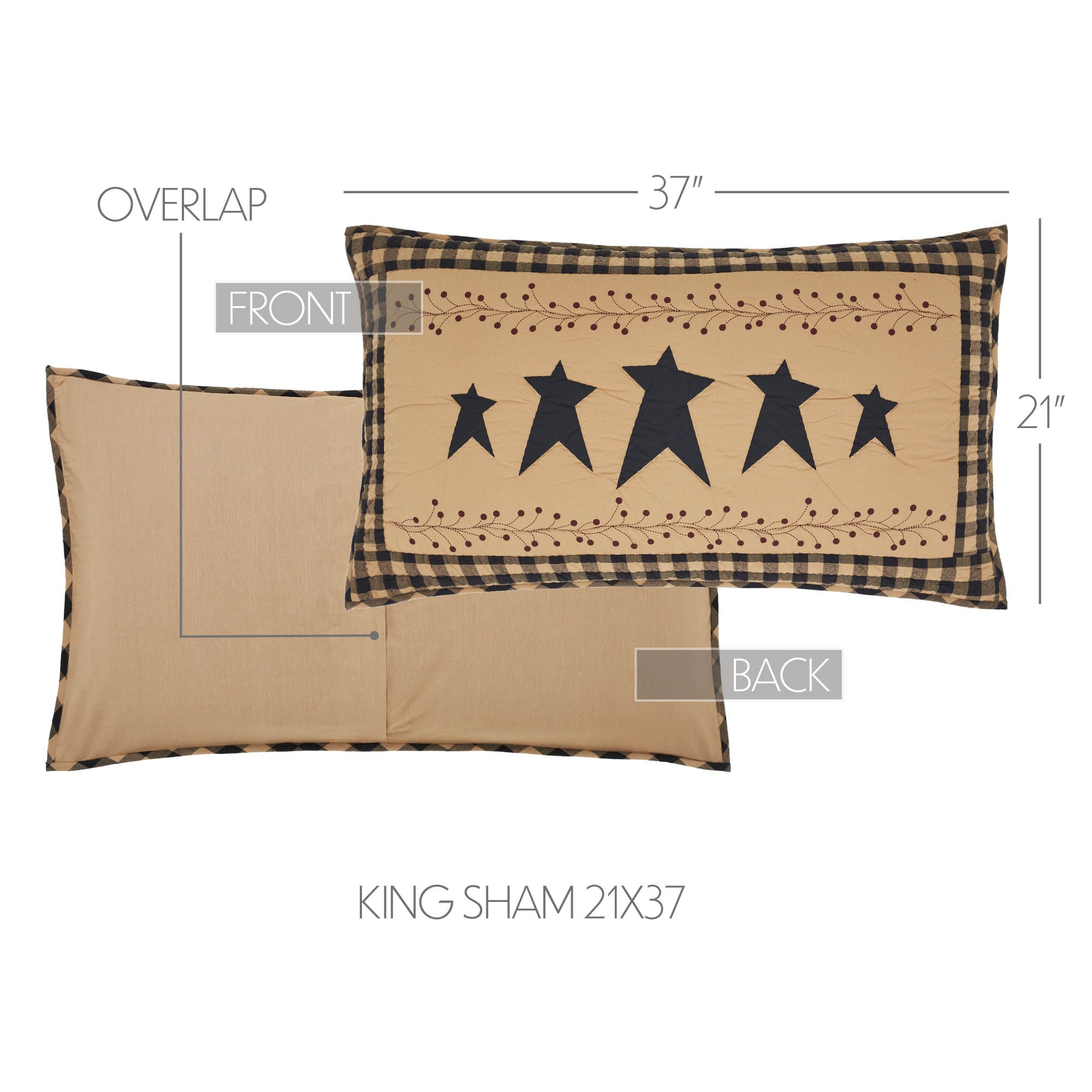 Pip Vinestar King Sham 21x37 SpadezStore