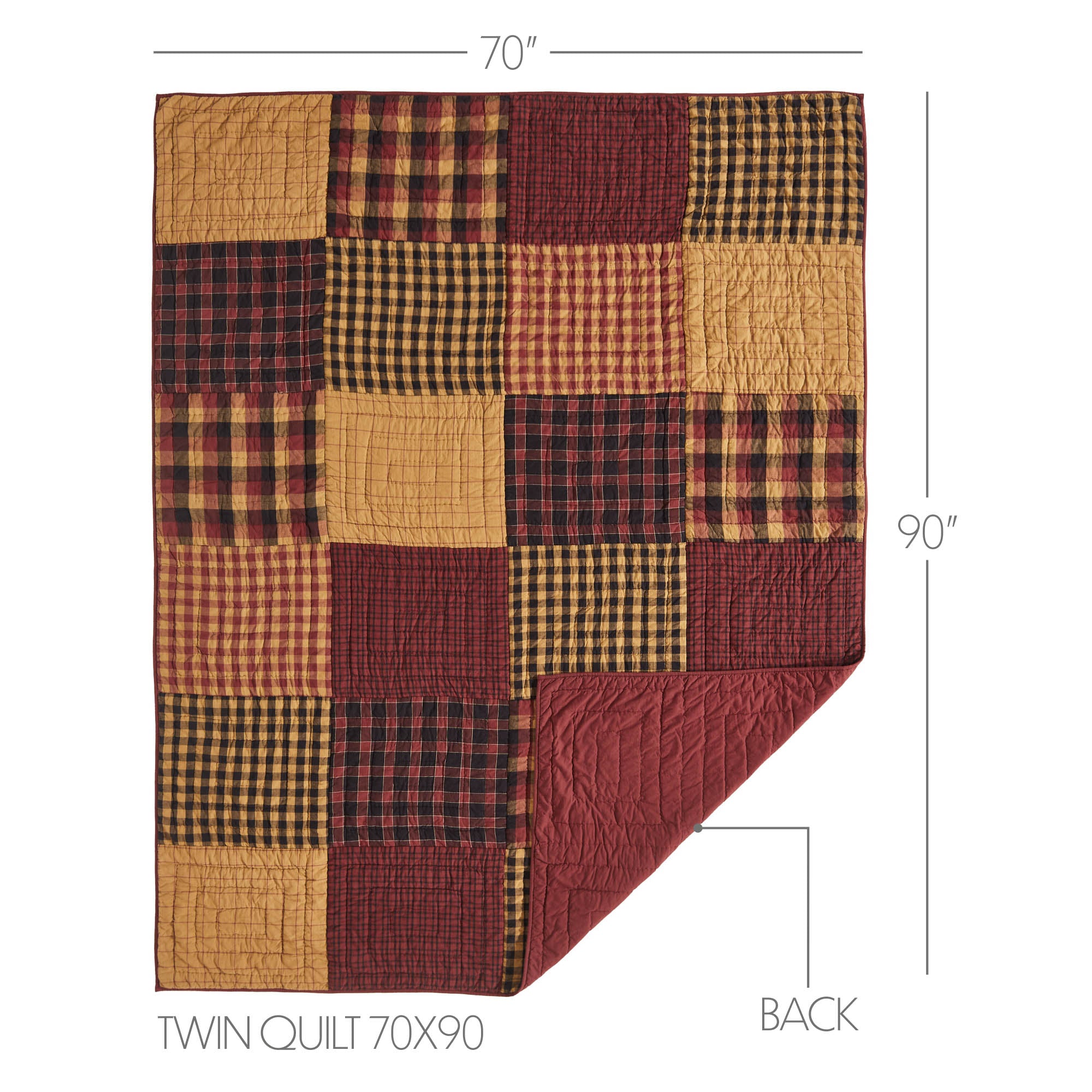 Connell Twin Quilt 70Wx90L SpadezStore