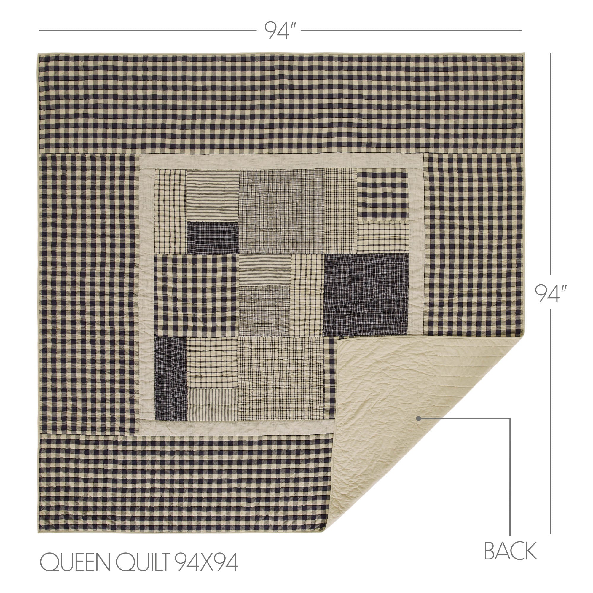 My Country Queen Quilt 94Wx94L SpadezStore