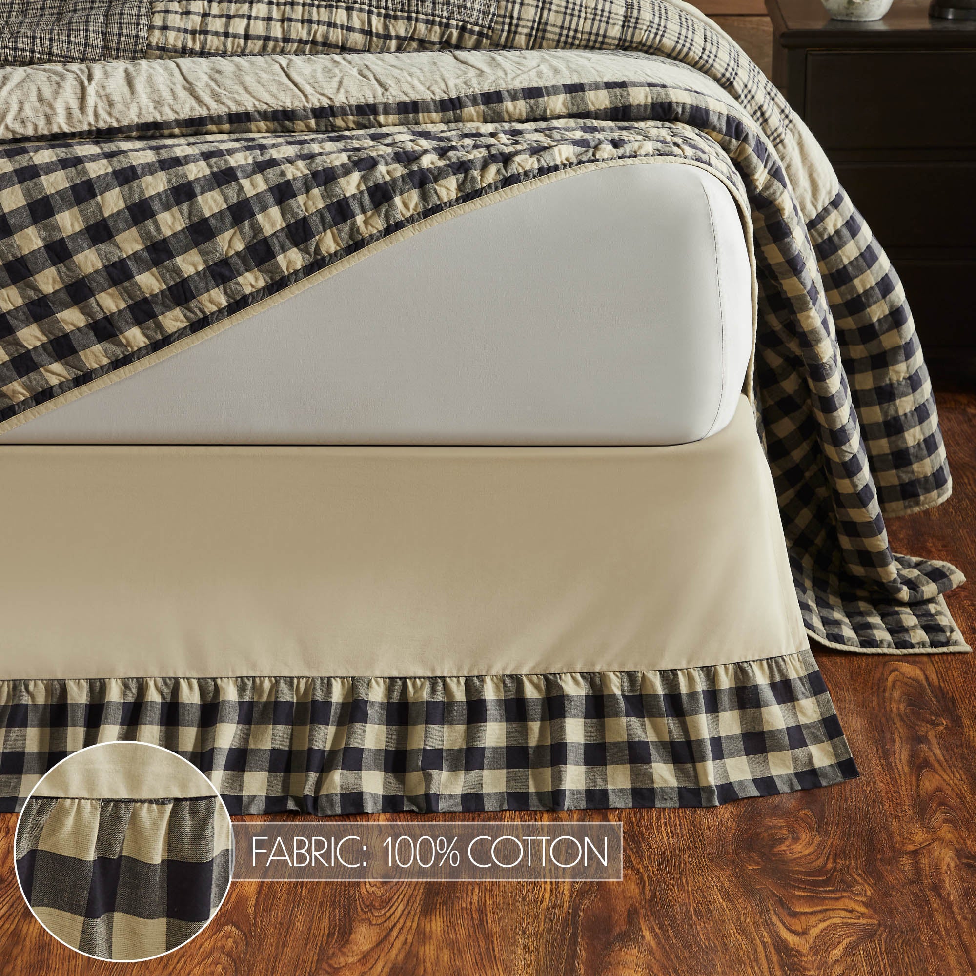 My Country Ruffled Queen Bed Skirt 60x80x16 SpadezStore