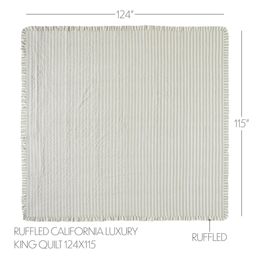 Finders Keepers Ruffled California/Luxury King Quilt 124Wx115L SpadezStore
