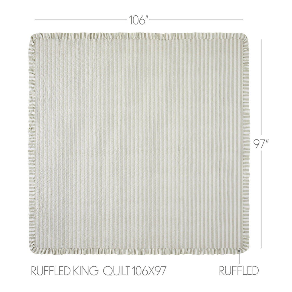 Finders Keepers Ruffled King Quilt 106Wx97L SpadezStore