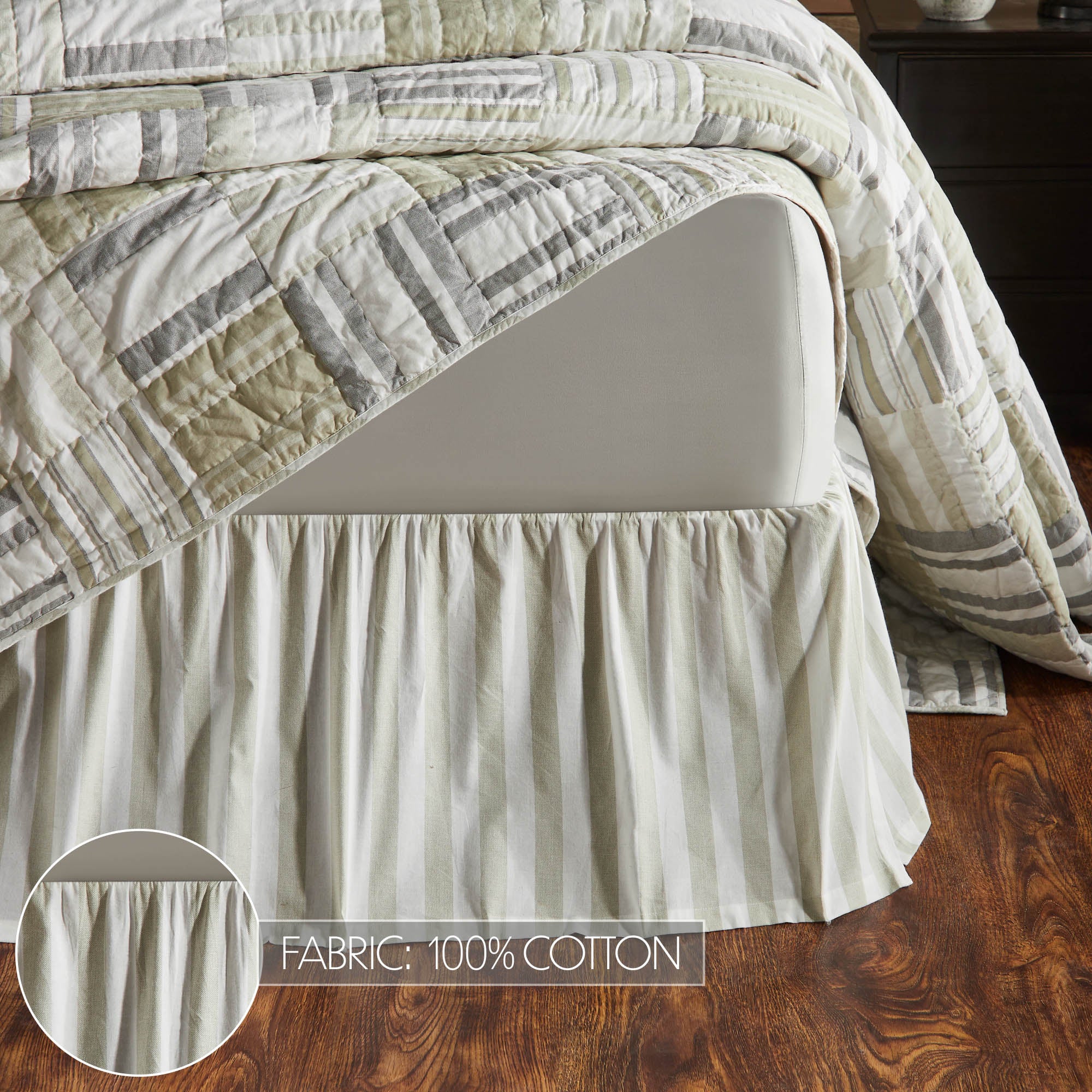 Finders Keepers Ruffled King Bed Skirt 78x80x16 SpadezStore