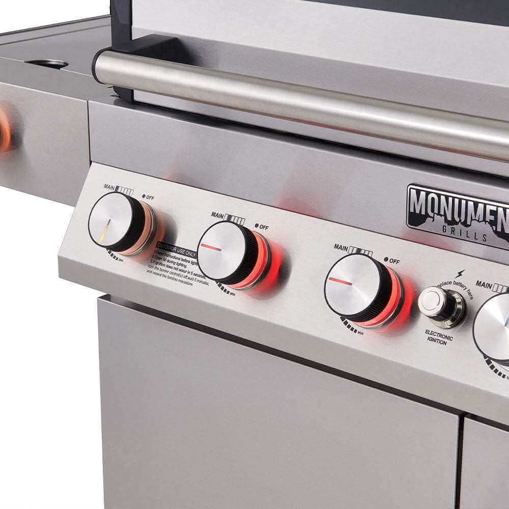 Monument Grills Denali 605 | Stainless Smart Tech Natural/Propane Gas Grill SpadezStore