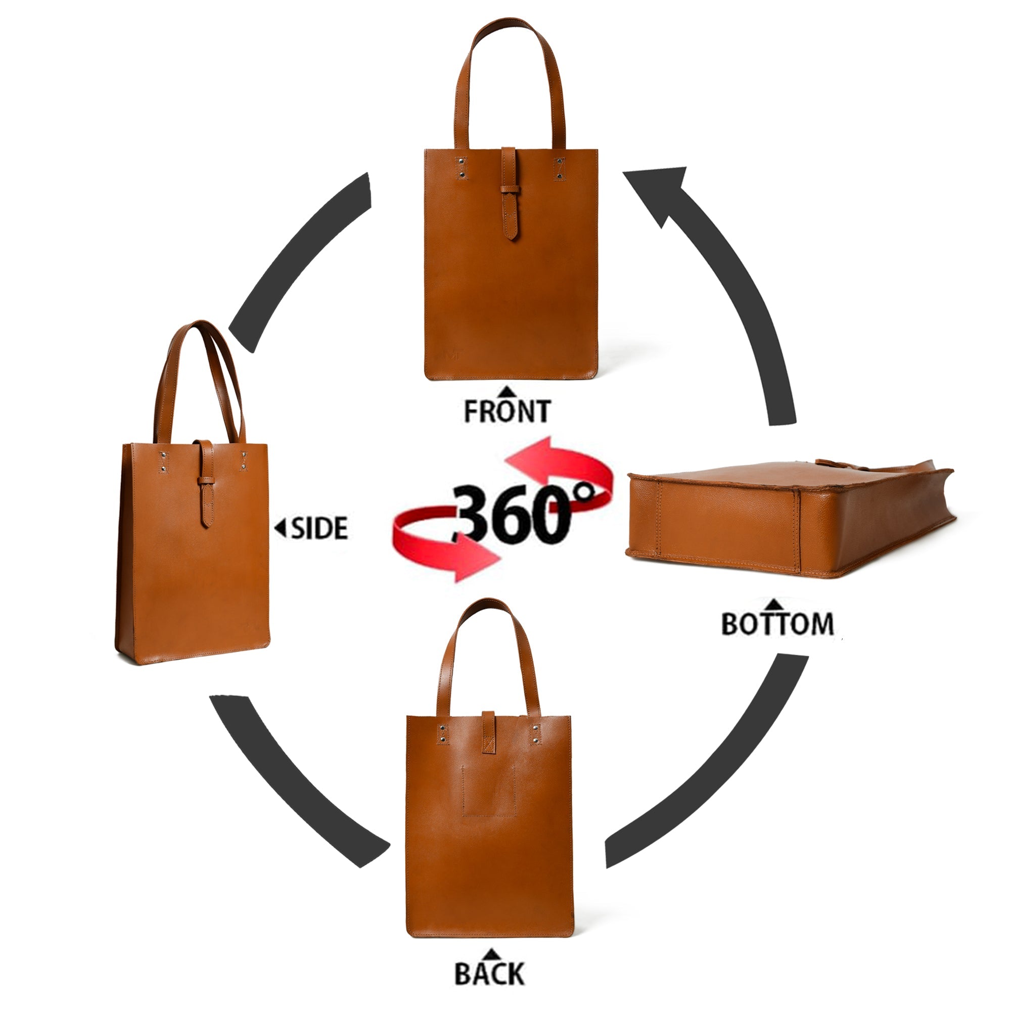 Classy Leather Bags Chestnut Elegance Leather Tote SpadezStore
