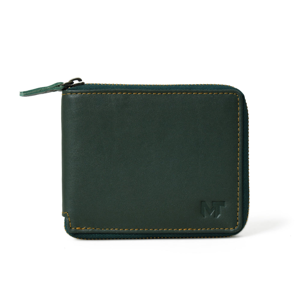 Classy Leather Bags Adams Bi-Fold Wallet- Green
