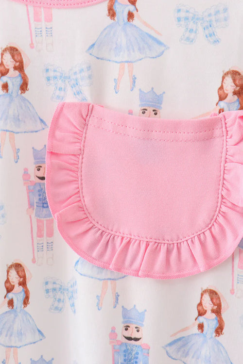 Abby & Evie Pink Bow Nutcracker Pants Set 112572 SpadezStore