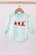 Abby & Evie Blue Bear Embroidery Bubble 112638 SpadezStore