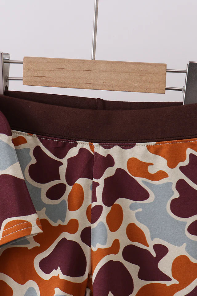 Abby & Evie Camouflage Print Bamboo Pajama Set 113078 SpadezStore