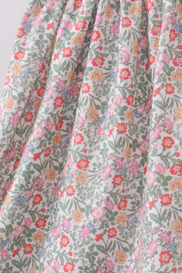 Abby & Evie Floral Bunny Applique Ruffle Dress 113089 SpadezStore