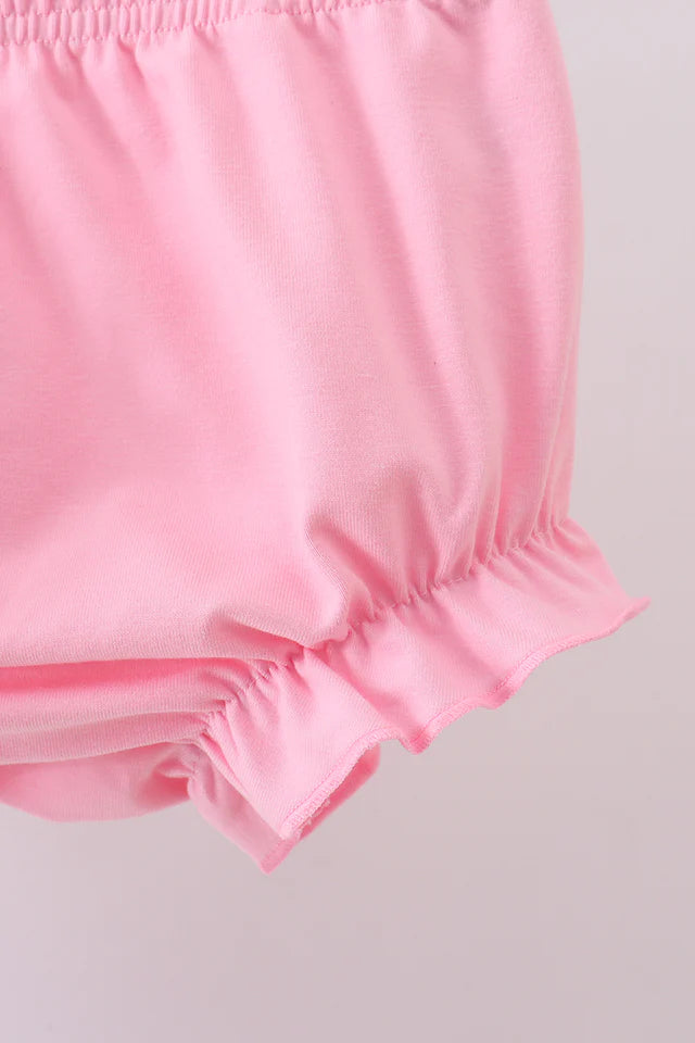 Abby & Evie White Cross Smocked Ruffle Girls Bloomer Set 113248 SpadezStore