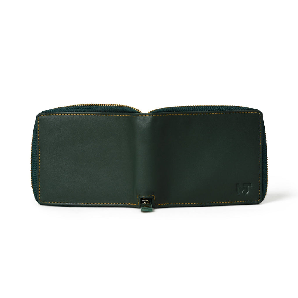 Classy Leather Bags Adams Bi-Fold Wallet- Green