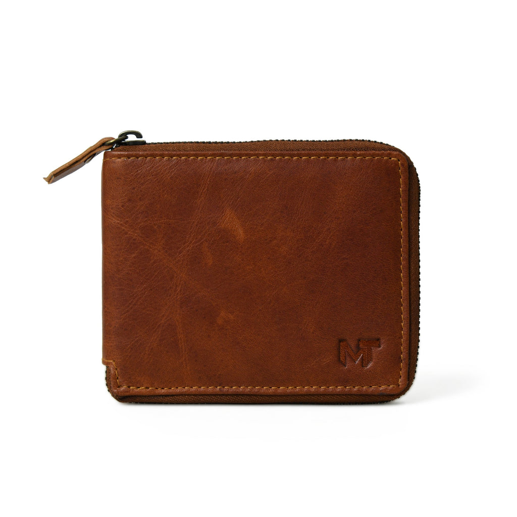 Classy Leather Bags Adams Bi-Fold Wallet- Walnut Brown SpadezStore