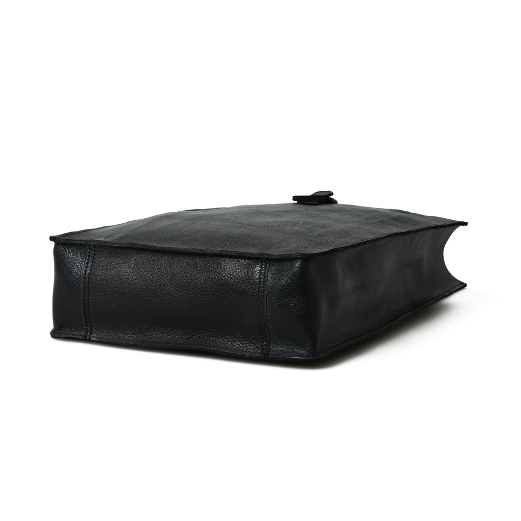 Classy Leather Bags Ebony Elegance Leather Tote SpadezStore