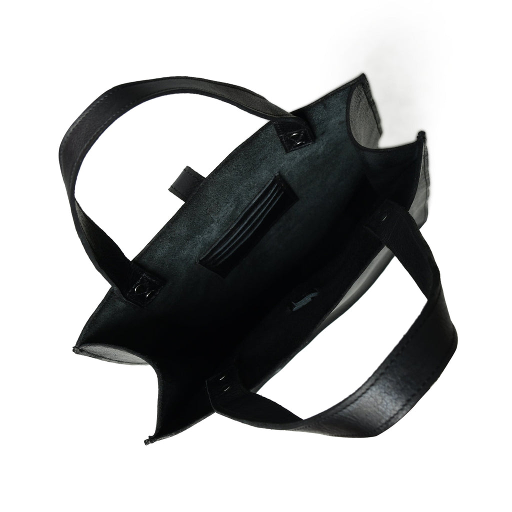 Classy Leather Bags Ebony Elegance Leather Tote SpadezStore