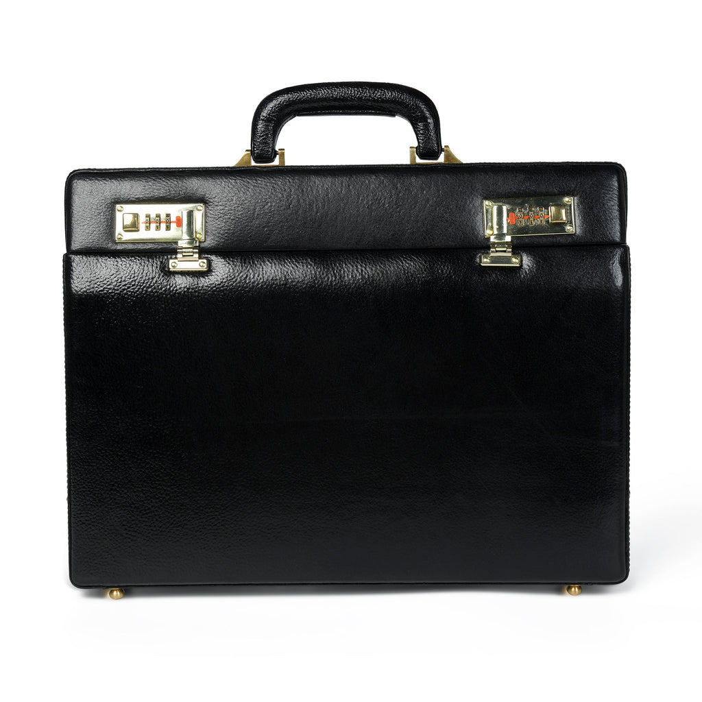 Classy Leather Bags Black Office Suitcase Briefcase SpadezStore