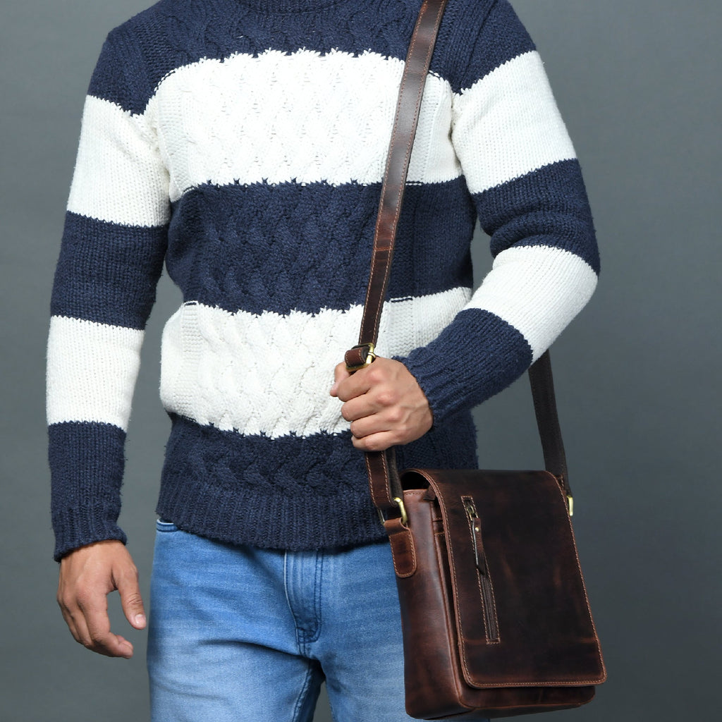 Classy Leather Bags The Barton Crossbody SpadezStore