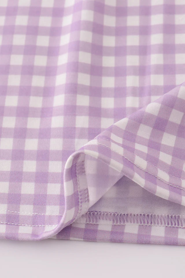 Abby & Evie Purple Halloween Pumpkin Ghost Embroidery Dress 120711 SpadezStore