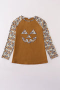 Abby & Evie Halloween Camouflage Applique Mom Top SpadezStore