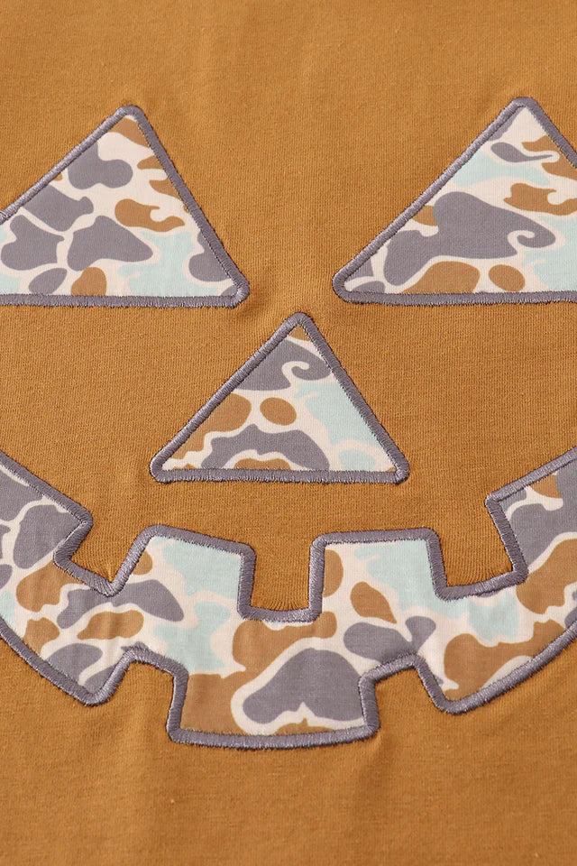 Abby & Evie Halloween Camouflage Applique Mom Top SpadezStore
