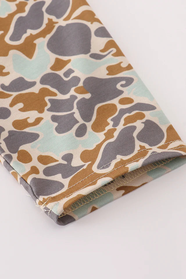 Abby & Evie Halloween Camouflage Applique Mom Top SpadezStore