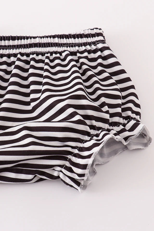 Abby & Evie Purple Halloween Witch Applique Velvet Bloomer Set 120773 SpadezStore