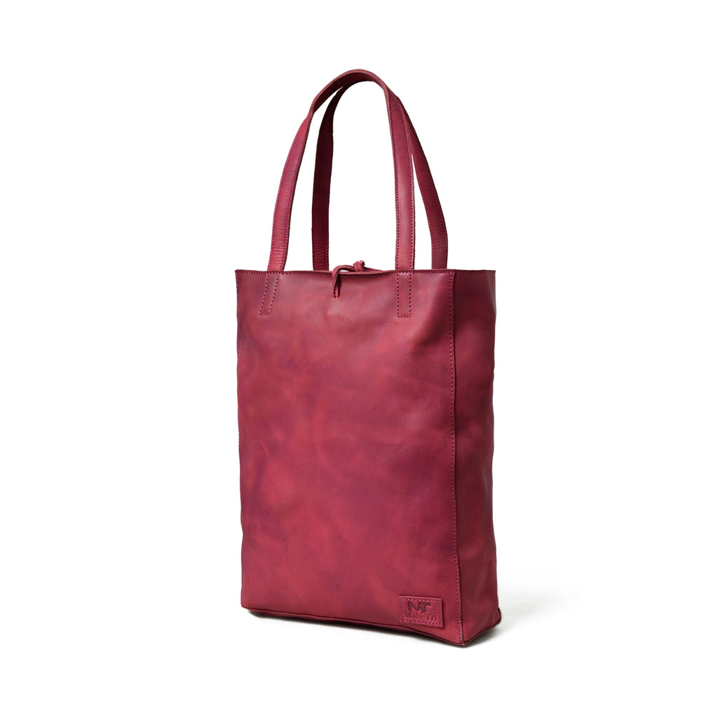 Classy Leather Bags Maroon Leather Tote Bag SpadezStore