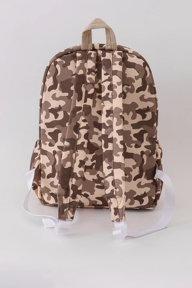 Abby & Evie Camouflage Duck Embroidery Canvas Backpack 122469