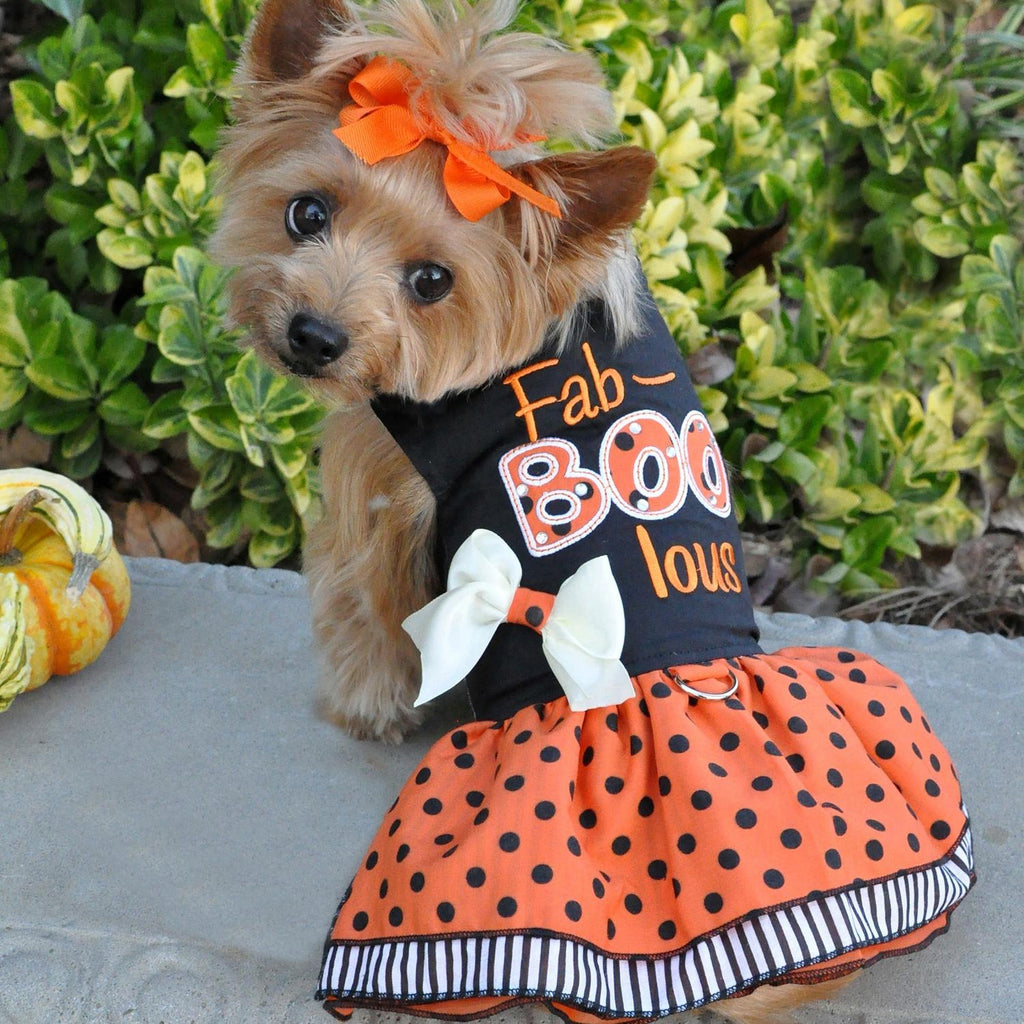Doggie Design Halloween Fab-BOO-Lous Girls Harness Dress SpadezStore