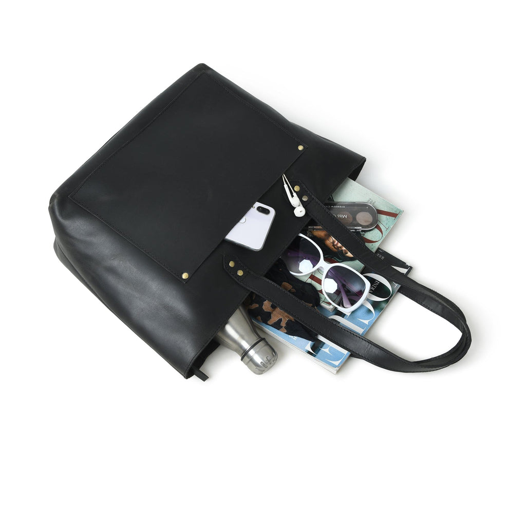 Classy Leather Bags Essential Work Tote - Black SpadezStore