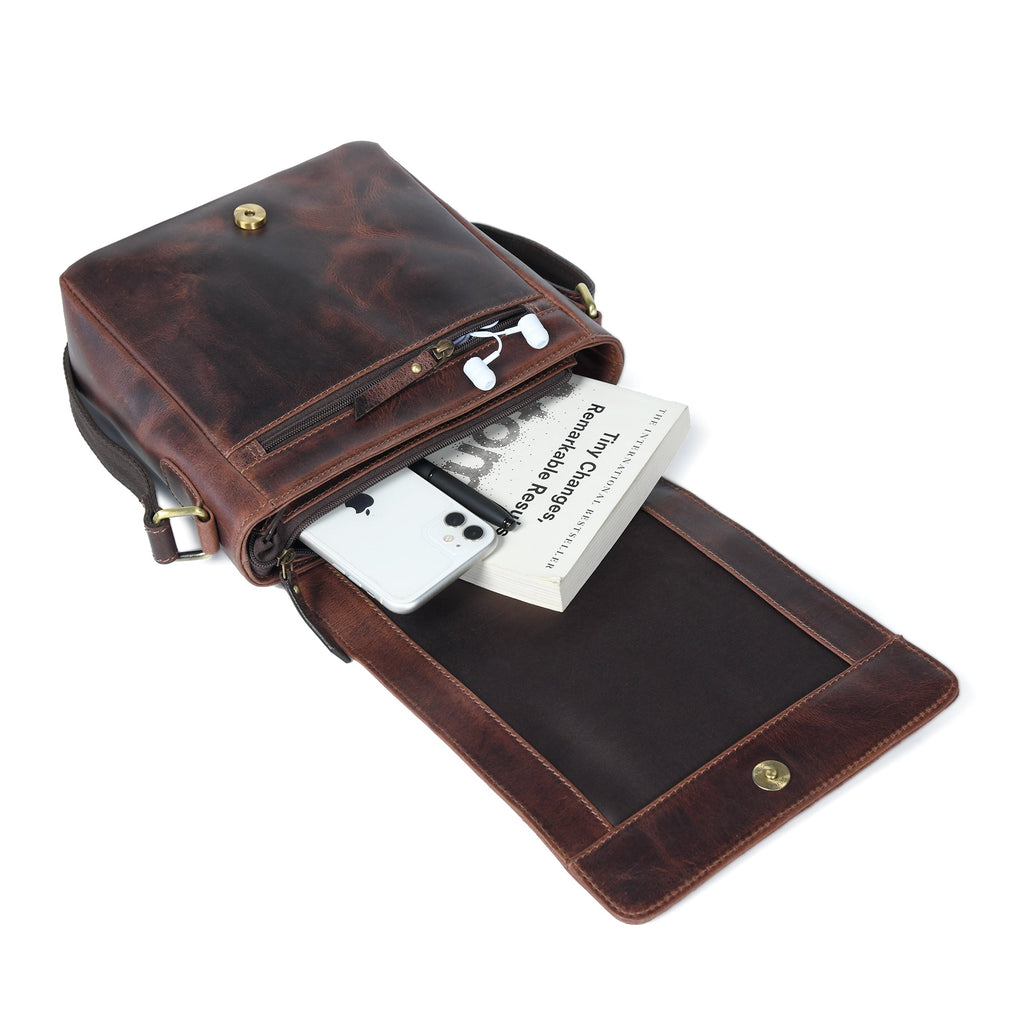 Classy Leather Bags The Barton Crossbody SpadezStore