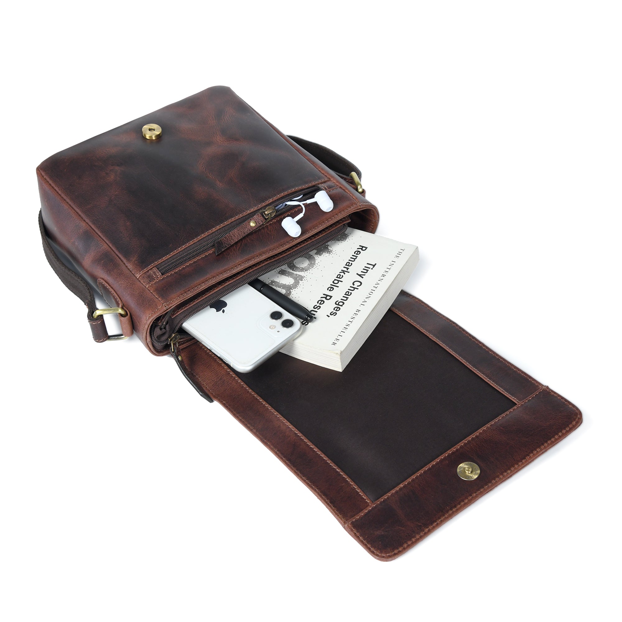 Classy Leather Bags The Barton Crossbody SpadezStore