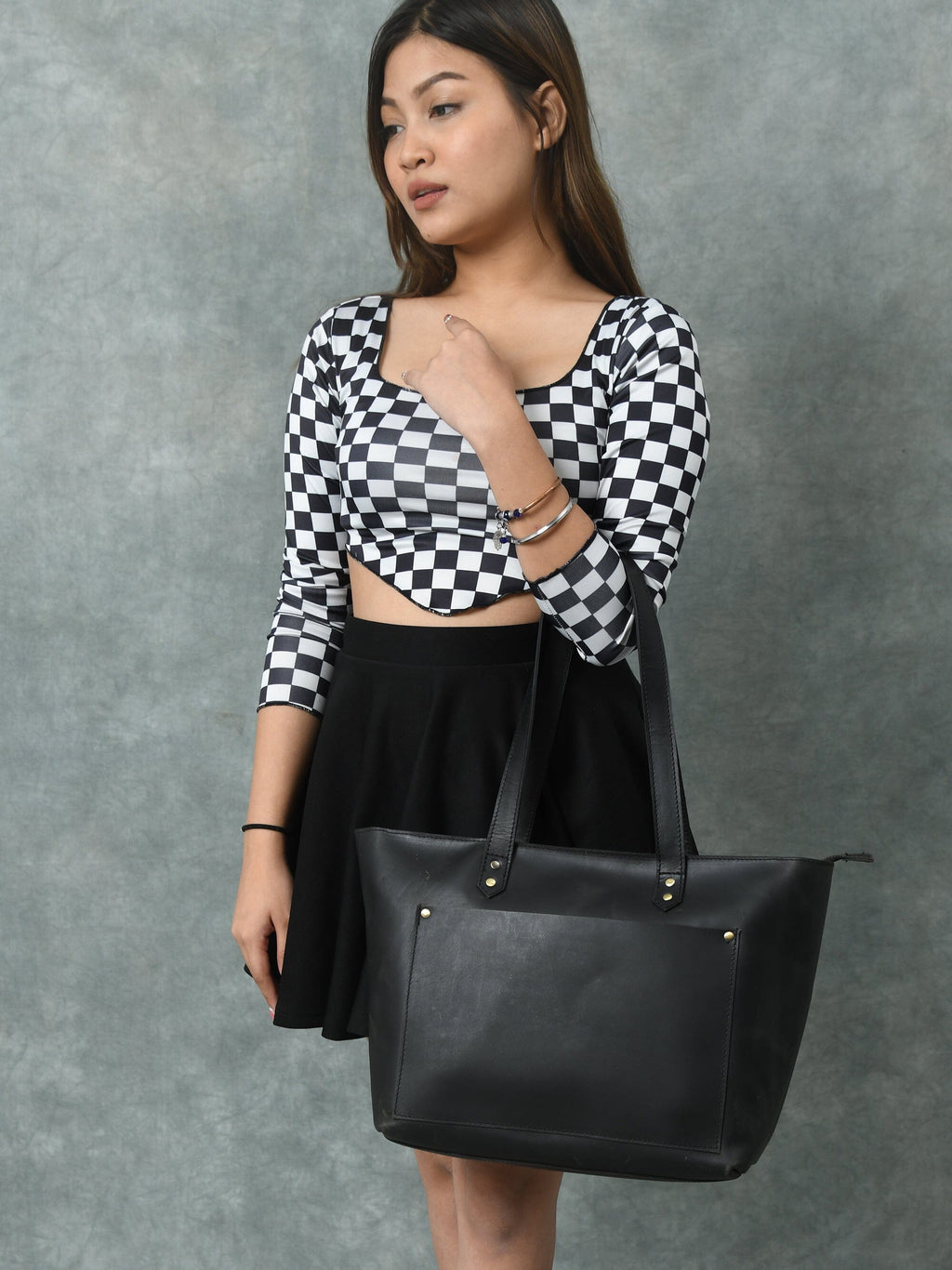 Classy Leather Bags Essential Work Tote - Black SpadezStore