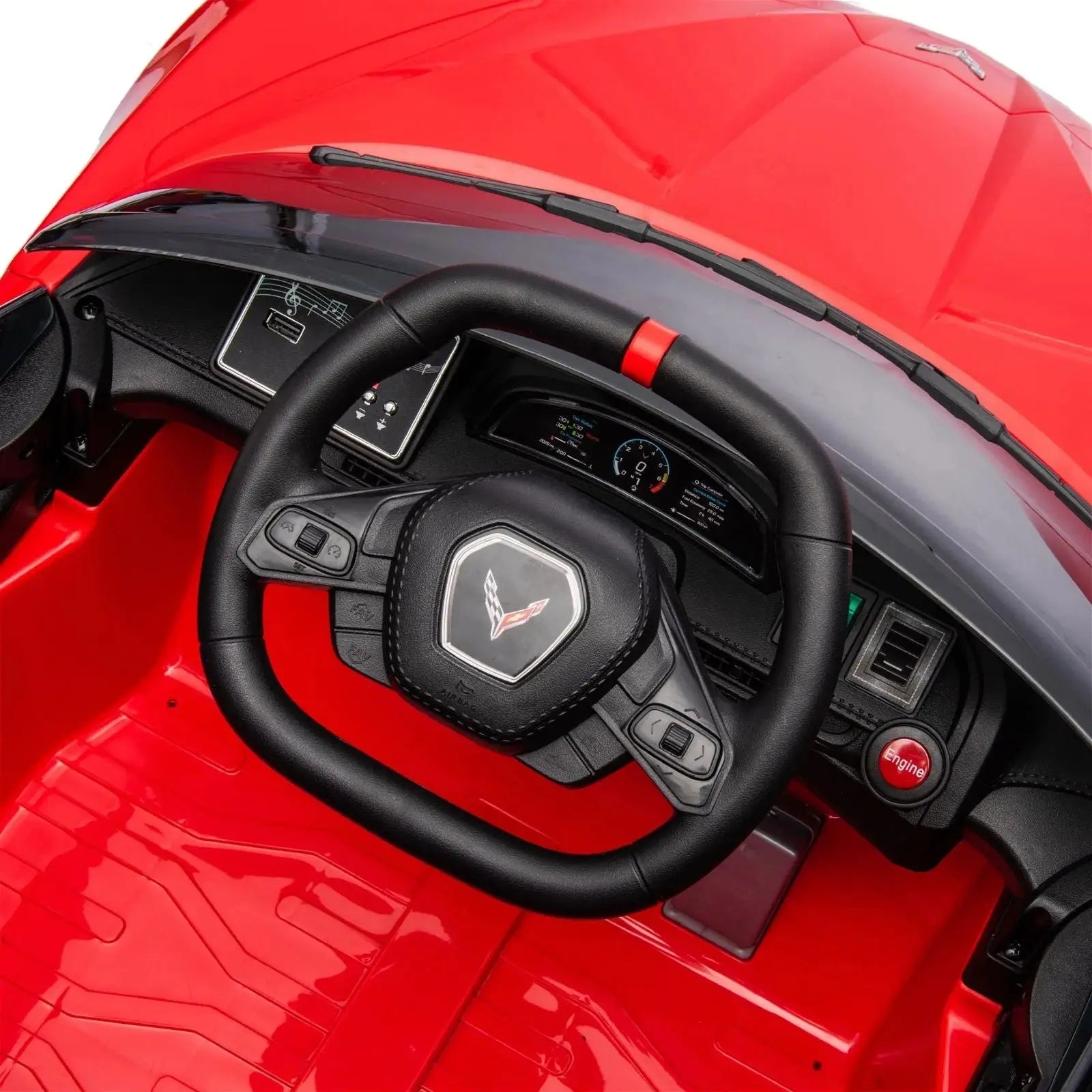 Freddo 12V Chevrolet Corvette C8 Stingray 1-Seater Kids Ride-On Car SpadezStore