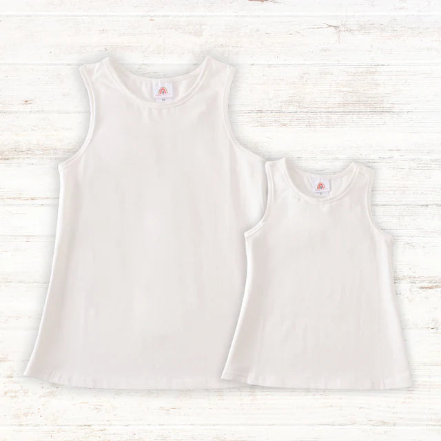 Abby & Evie White Blank Basic Tank Top SpadezStore