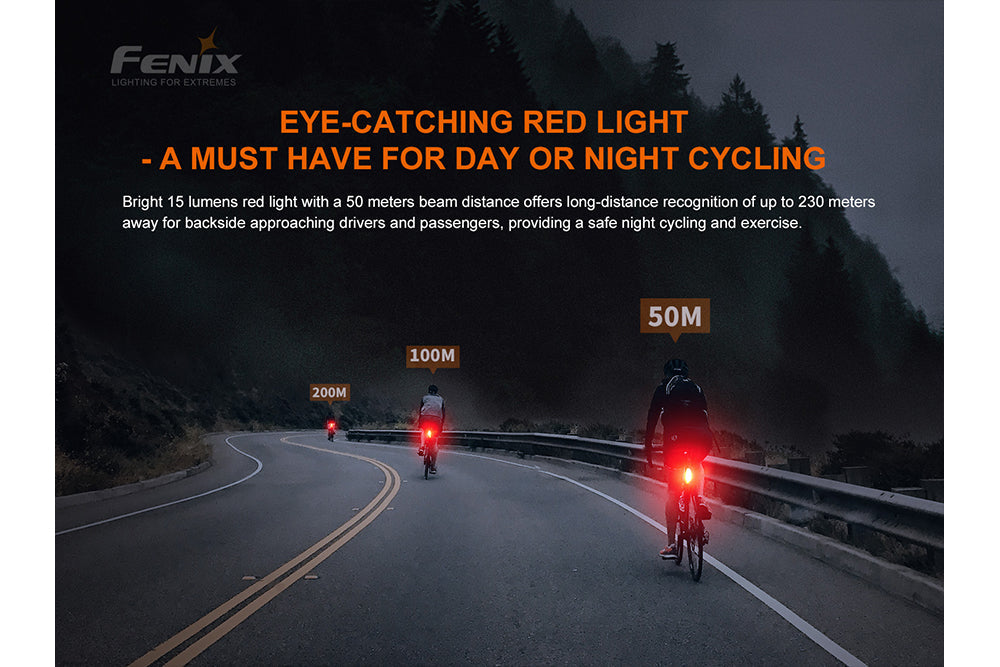 Fenix BC05R V2.0 Rechargeable Bicycle Tail Light SpadezStore