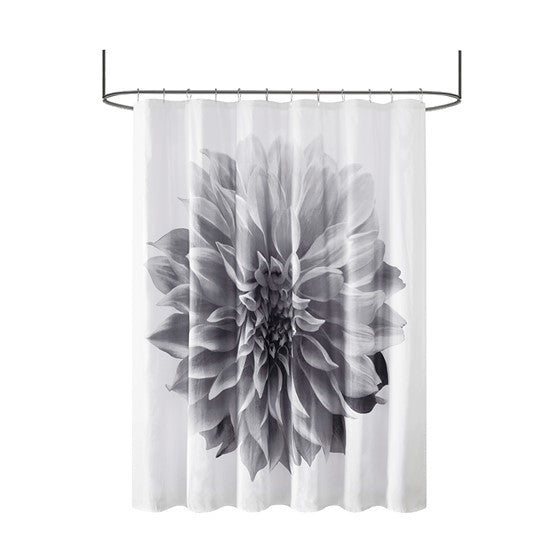 Madison Park Norah Printed Floral Cotton Shower Curtain SpadezStore
