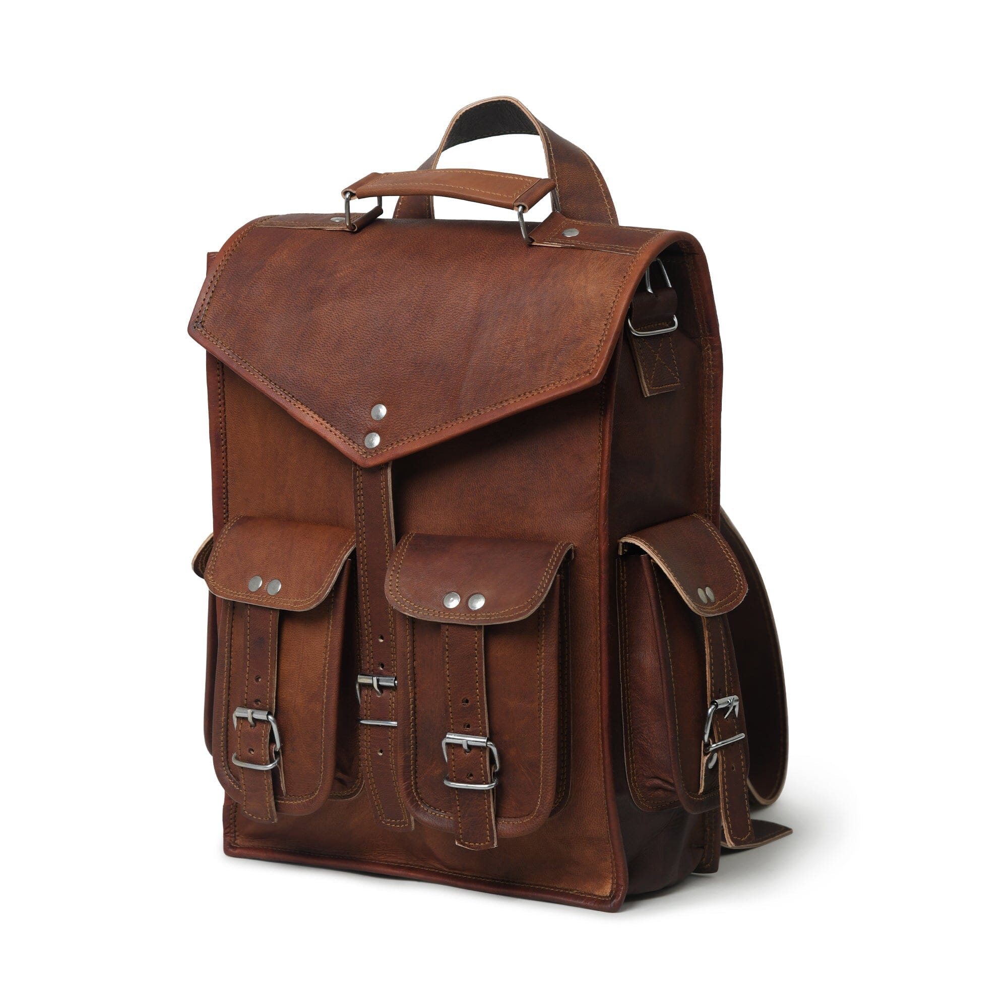 Classy Leather Bags Pre-Historic Convertible Backpack - Thumbnail 3