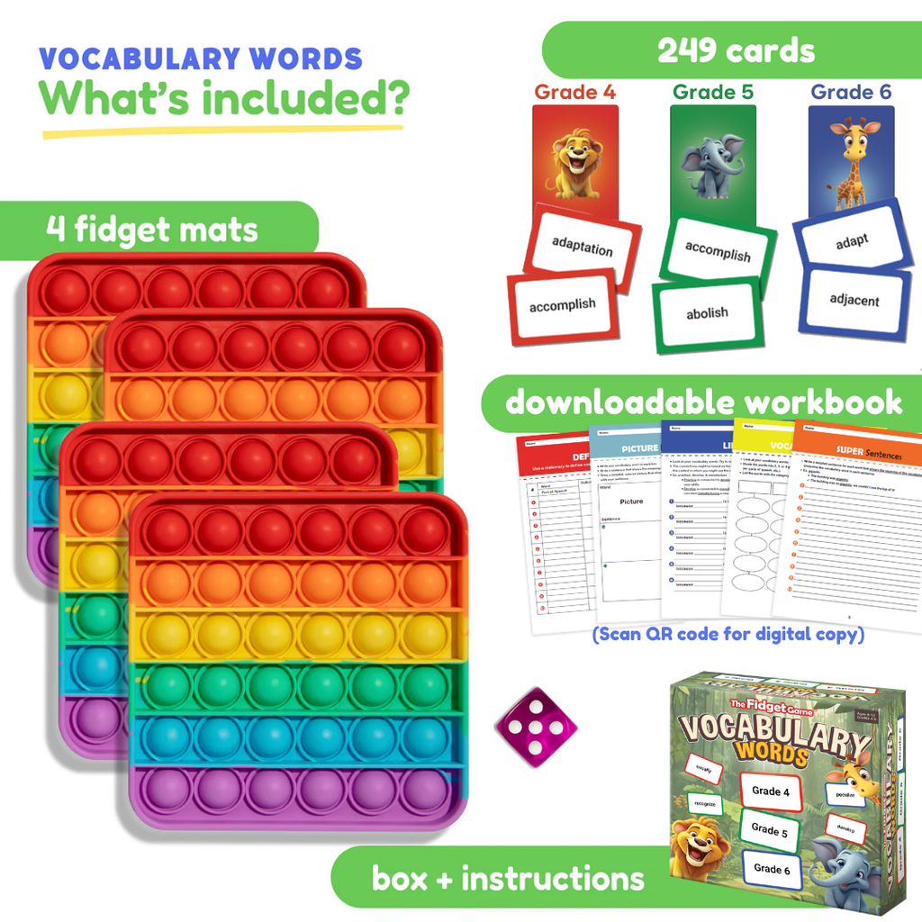 The Fidget Games The Vocabulary Game SpadezStore