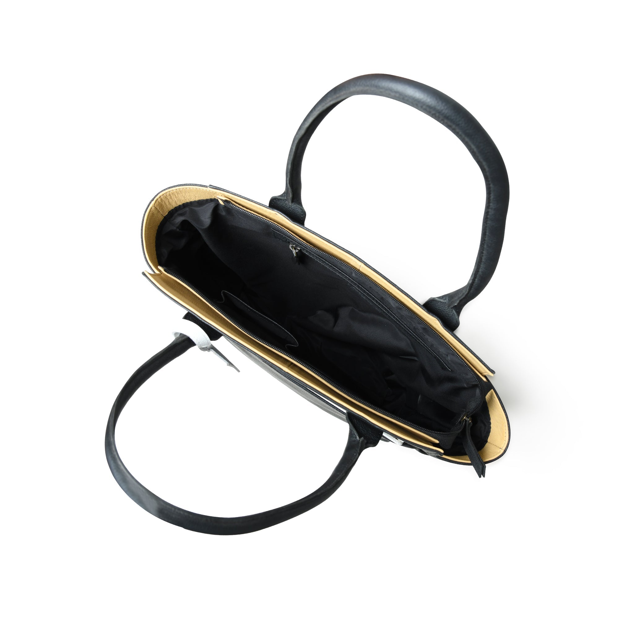 Classy Leather Bags Midnight Elegance Noir Shopper Tote SpadezStore