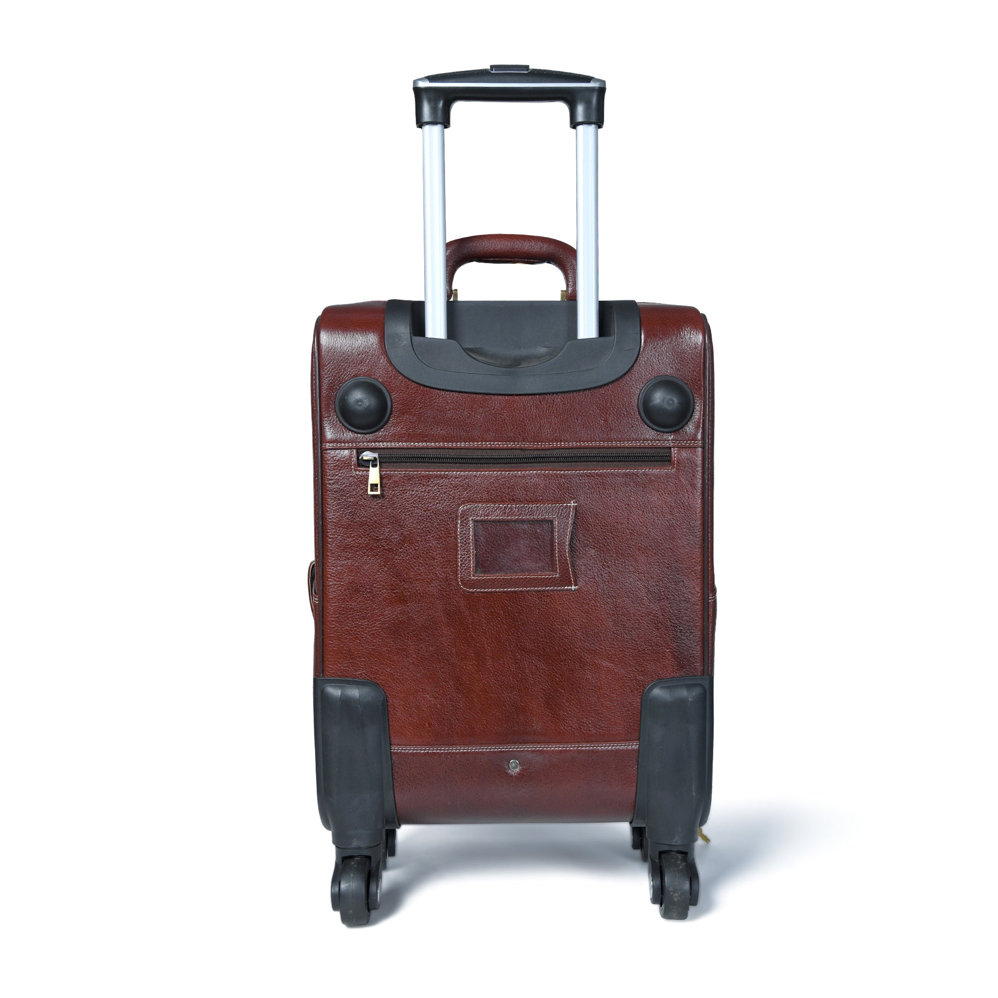 Classy Leather Bags Leather Carry-On Trolly Bag