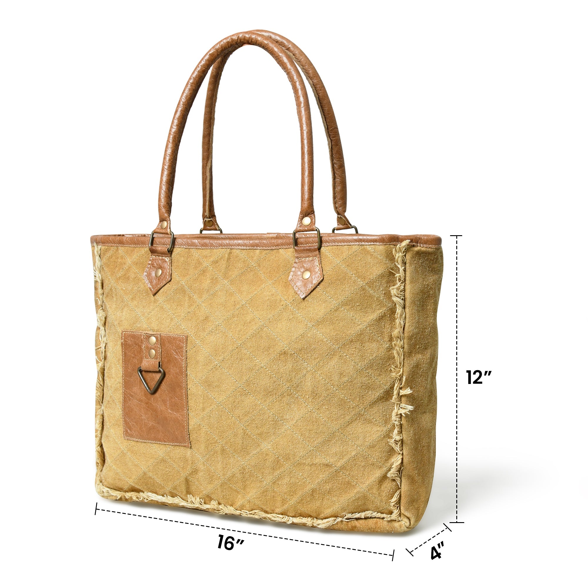 Classy Leather Bags Beige Boho Chic Canvas Bag SpadezStore