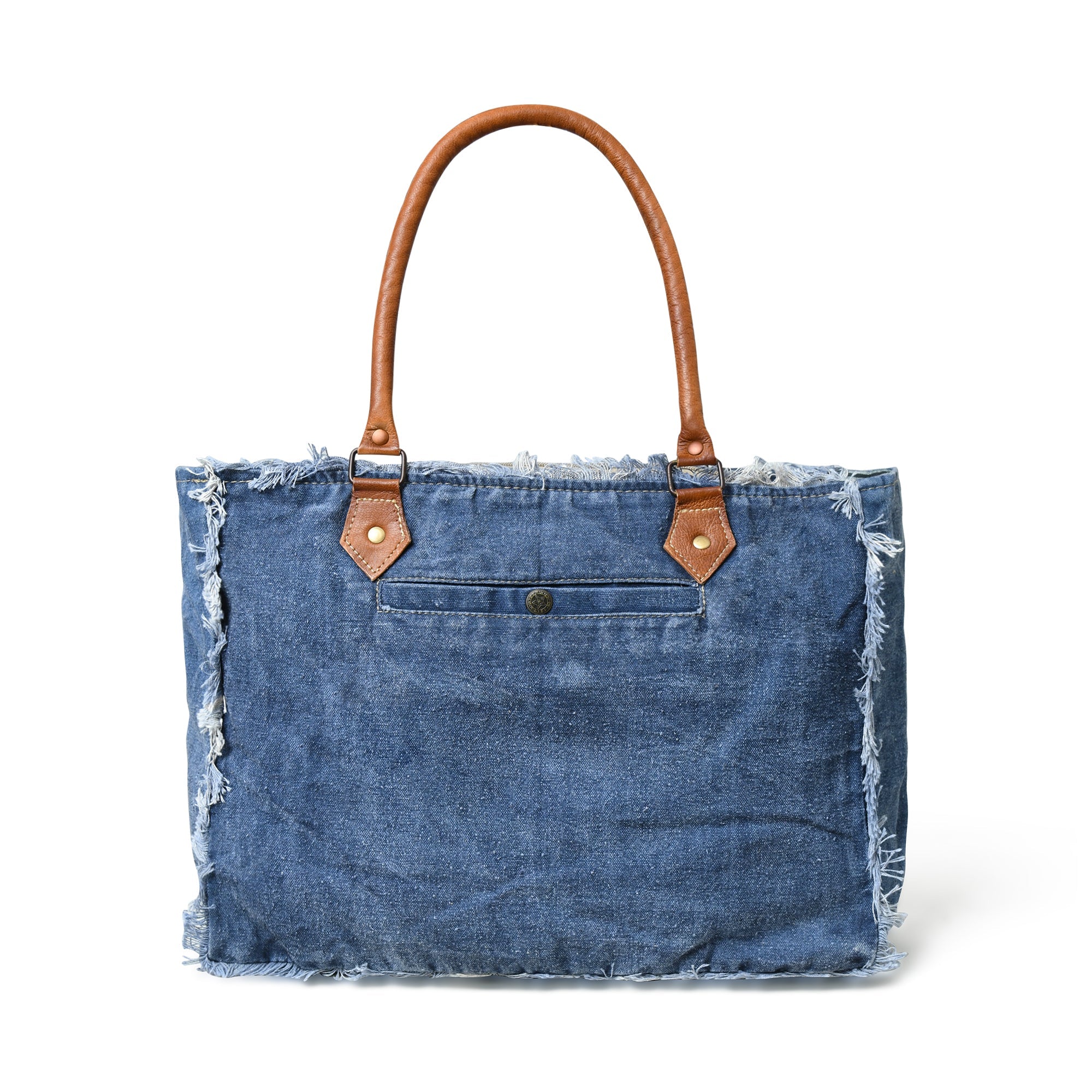 Classy Leather Bags Denim Boho Chic Canvas Shoulder Bag SpadezStore
