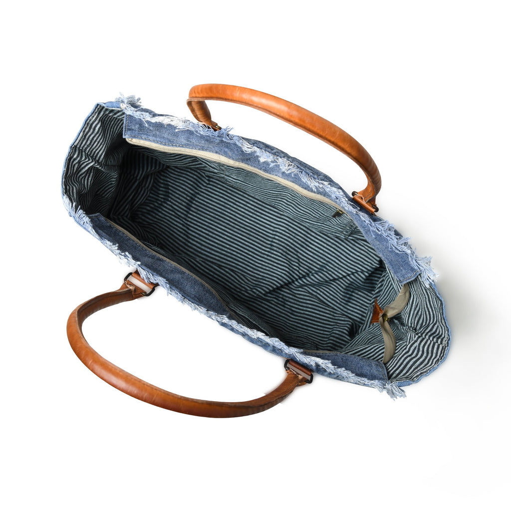 Classy Leather Bags Denim Boho Chic Canvas Shoulder Bag SpadezStore