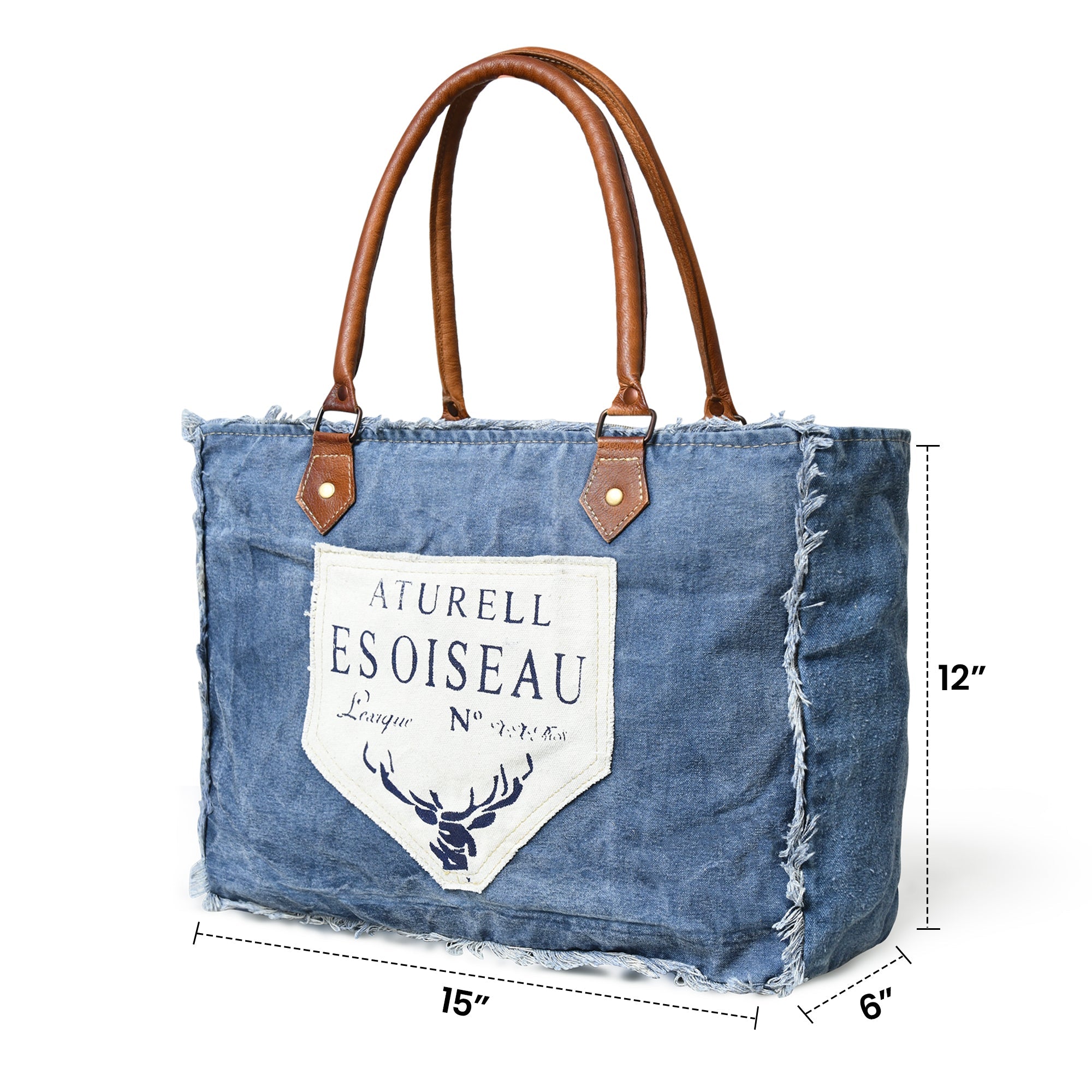 Classy Leather Bags Denim Boho Chic Canvas Shoulder Bag SpadezStore