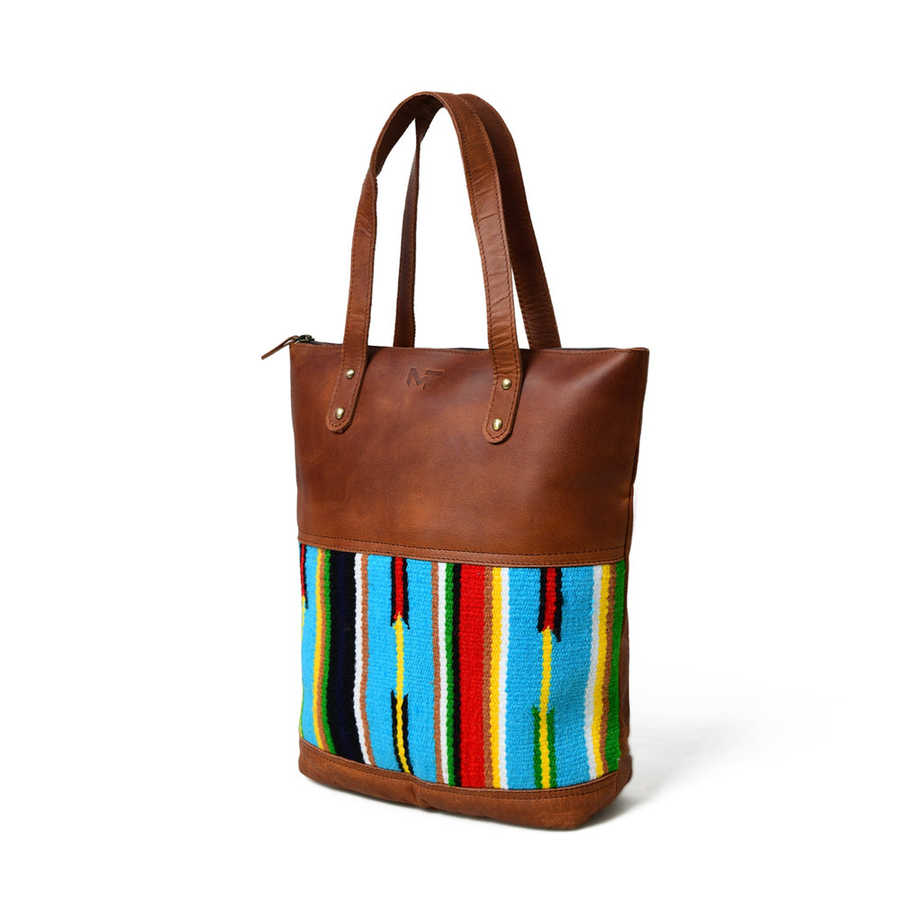 Classy Leather Bags Multicoloured Leather Tote Bag SpadezStore
