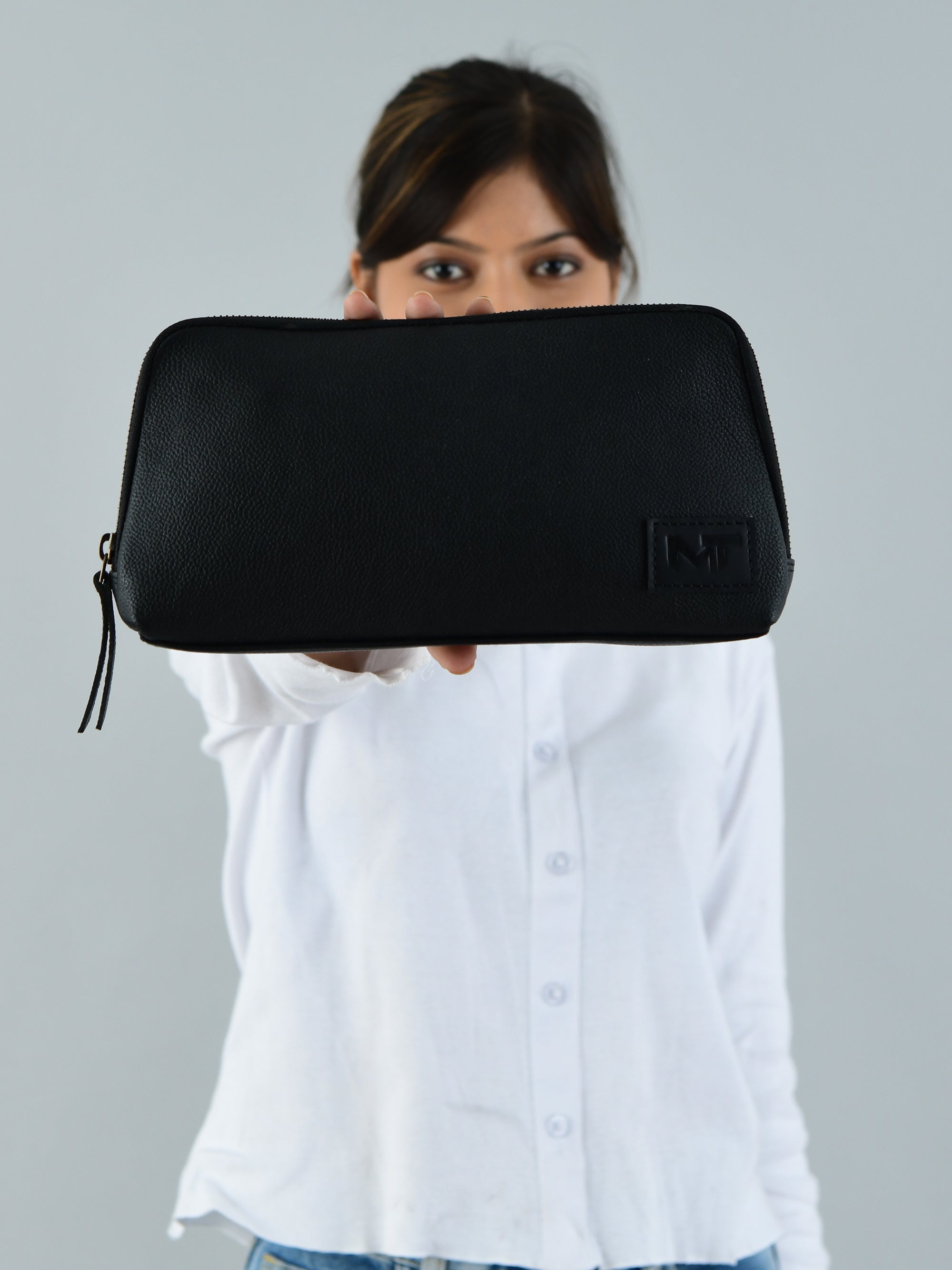 Classy Leather Bags Classic Black Leather Clutch SpadezStore