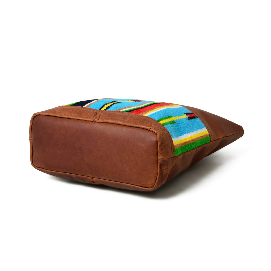 Classy Leather Bags Multicoloured Leather Tote Bag SpadezStore