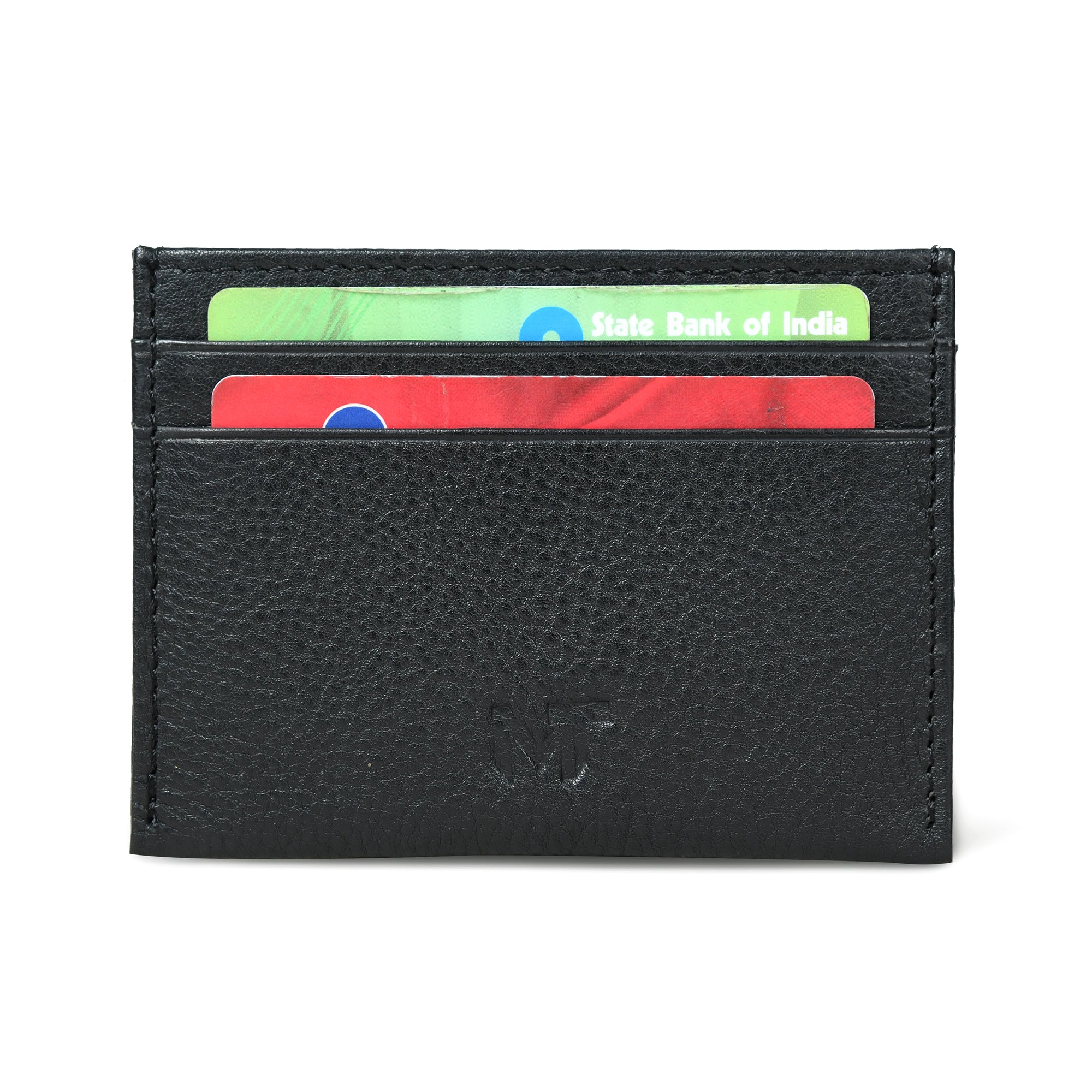 Classy Leather Bags Minimalistic Black Cards Holder SpadezStore