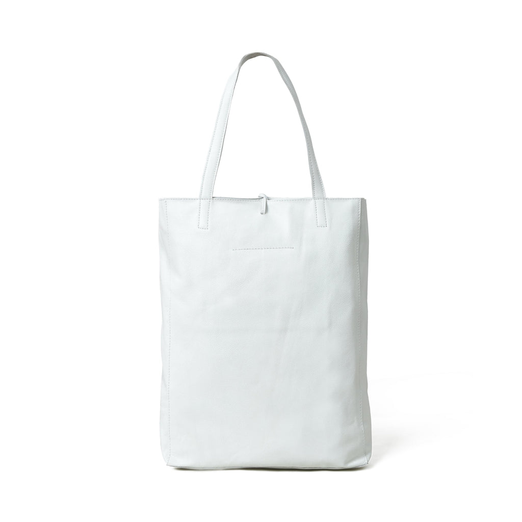 Classy Leather Bags White Leather Shoulder Tote Bag SpadezStore